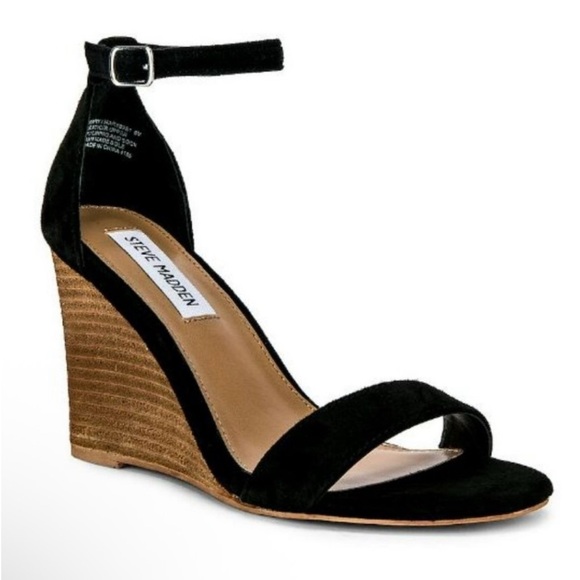 Steve Madden Shoes - Steve Madden Suede Wedge in black